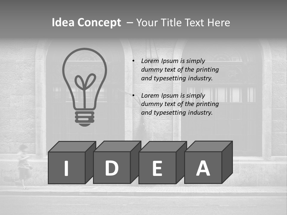 Vague Pedestrians Shanghai PowerPoint Template