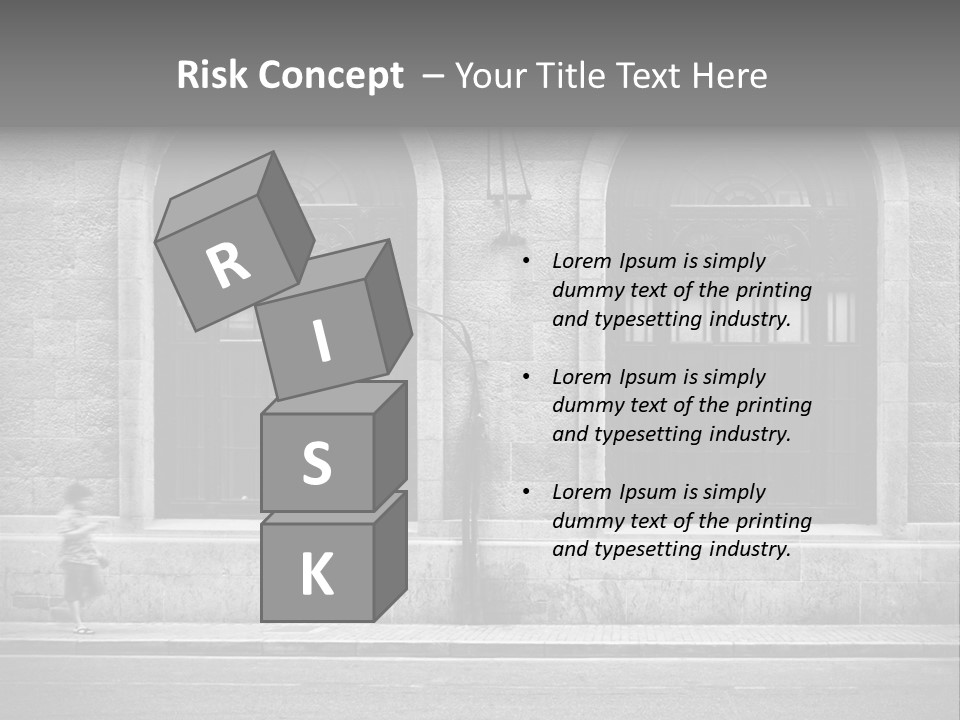 Vague Pedestrians Shanghai PowerPoint Template