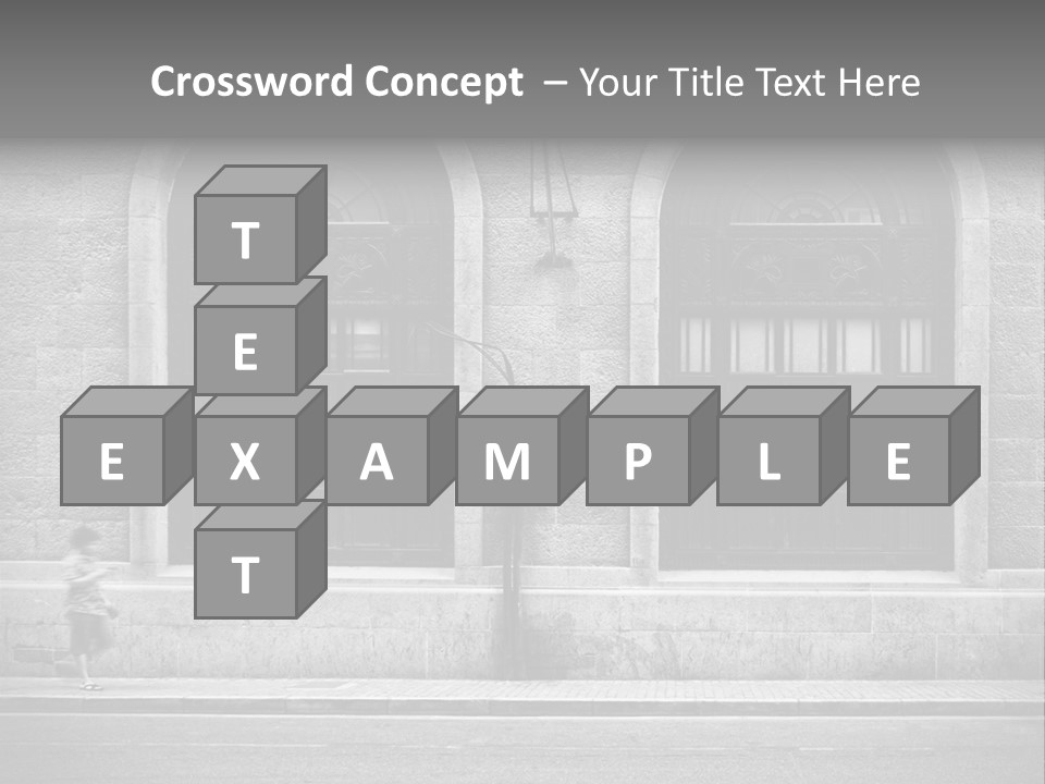 Vague Pedestrians Shanghai PowerPoint Template