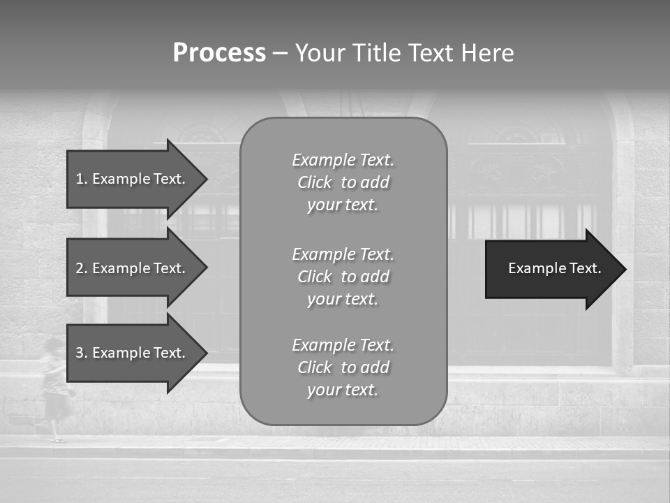 Vague Pedestrians Shanghai PowerPoint Template