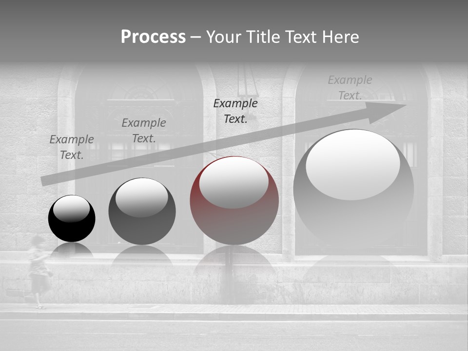 Vague Pedestrians Shanghai PowerPoint Template