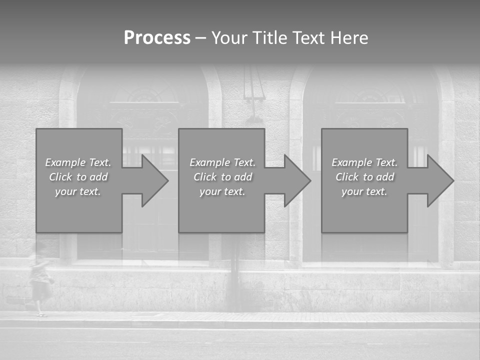 Vague Pedestrians Shanghai PowerPoint Template