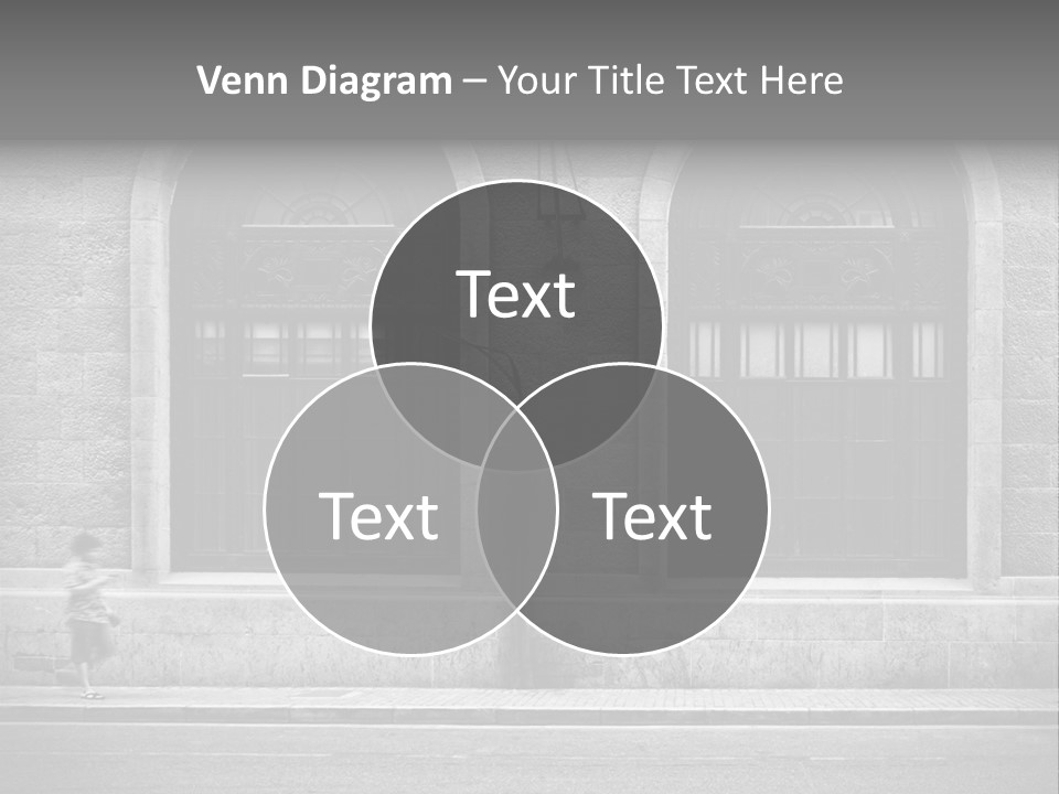 Vague Pedestrians Shanghai PowerPoint Template