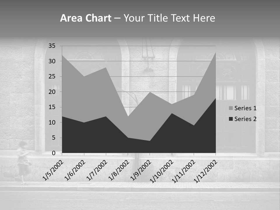 Vague Pedestrians Shanghai PowerPoint Template