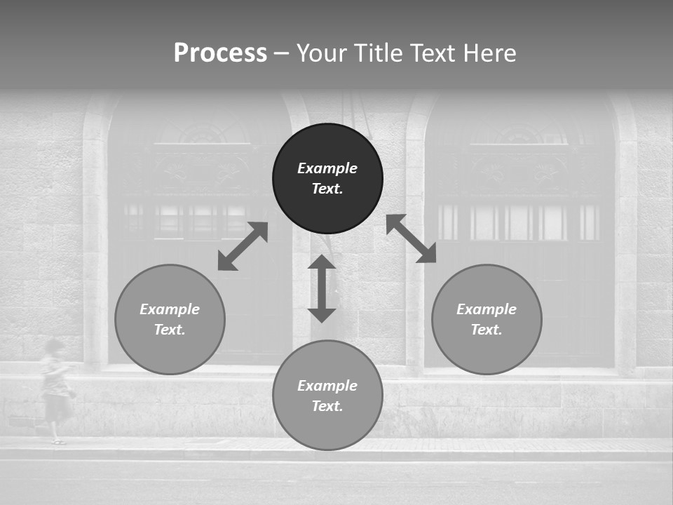Vague Pedestrians Shanghai PowerPoint Template