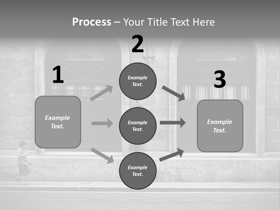 Vague Pedestrians Shanghai PowerPoint Template