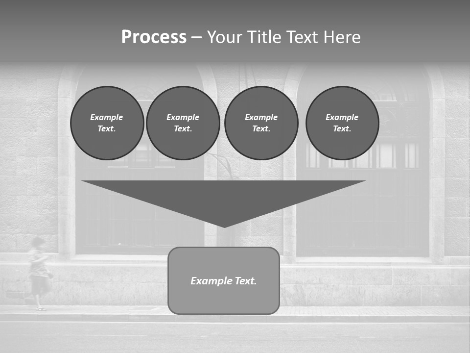 Vague Pedestrians Shanghai PowerPoint Template