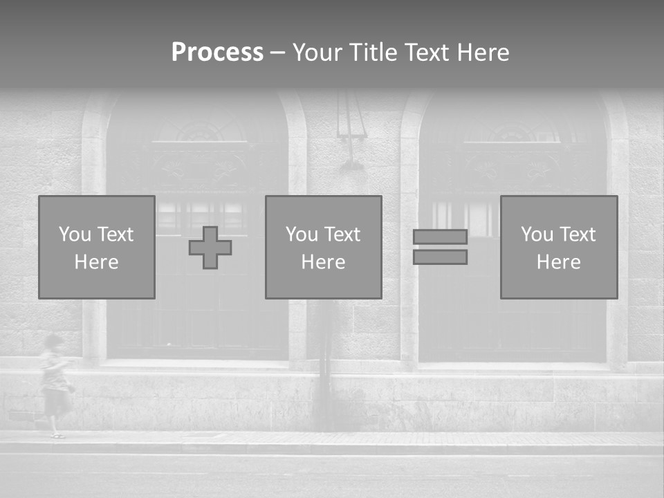 Vague Pedestrians Shanghai PowerPoint Template