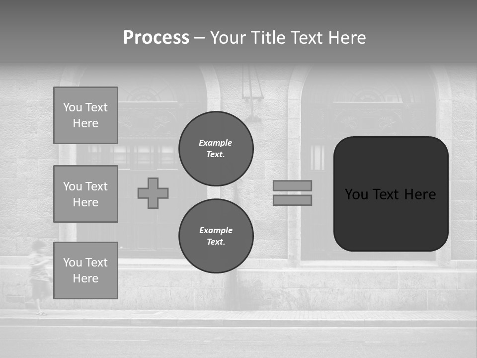 Vague Pedestrians Shanghai PowerPoint Template