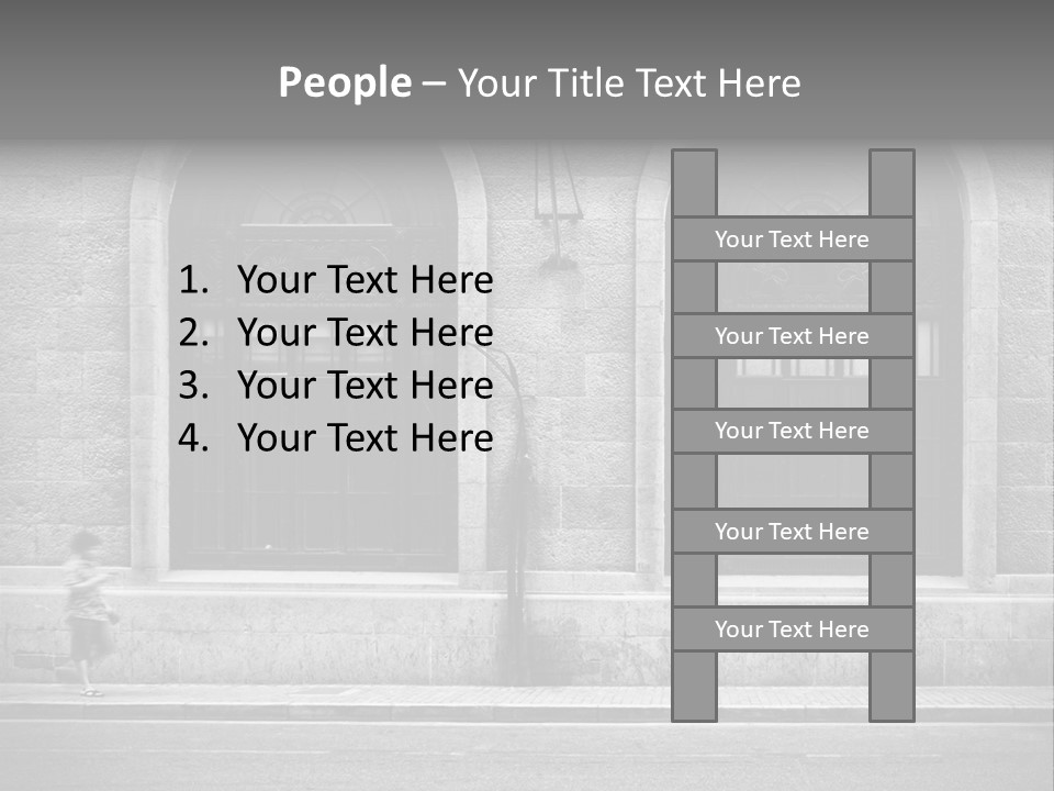 Vague Pedestrians Shanghai PowerPoint Template