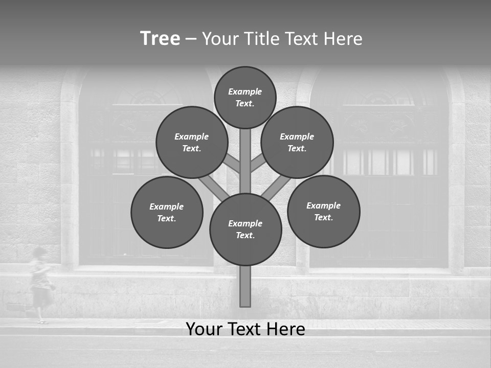 Vague Pedestrians Shanghai PowerPoint Template