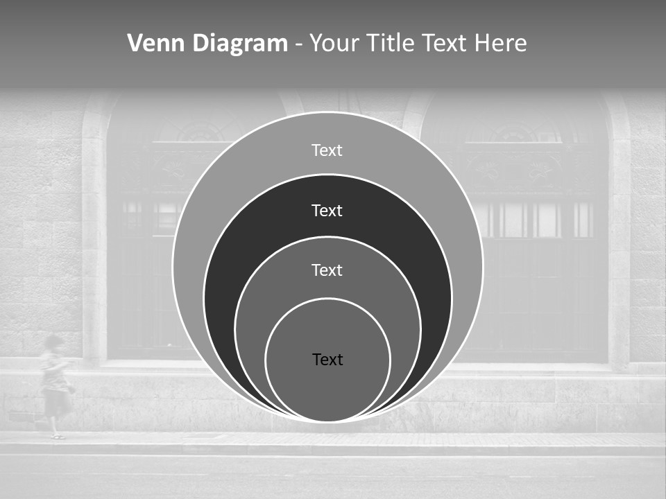 Vague Pedestrians Shanghai PowerPoint Template