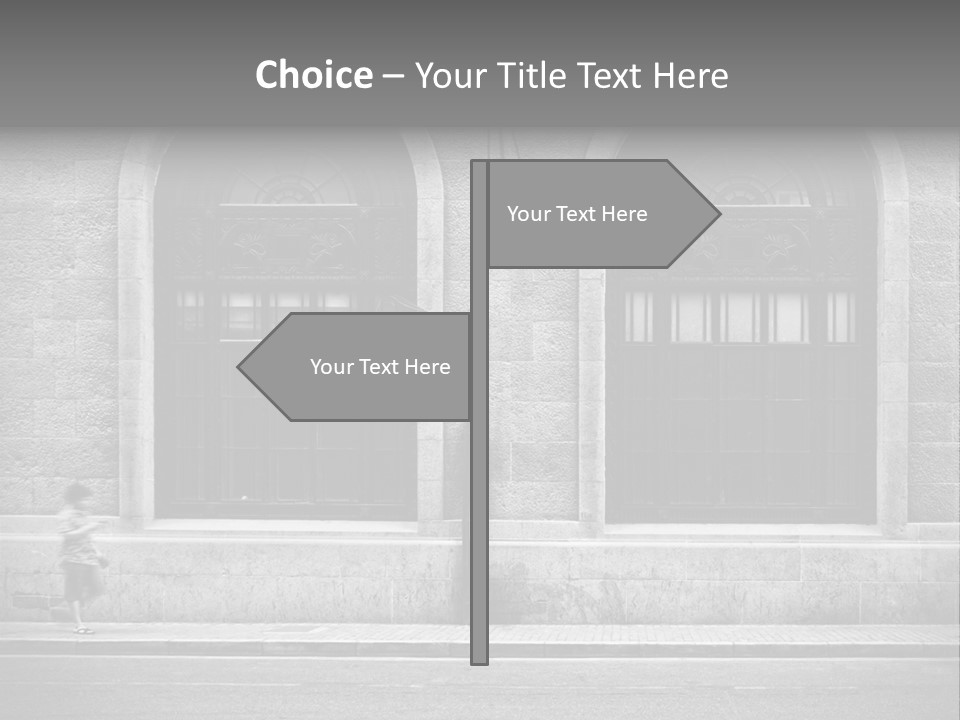 Vague Pedestrians Shanghai PowerPoint Template