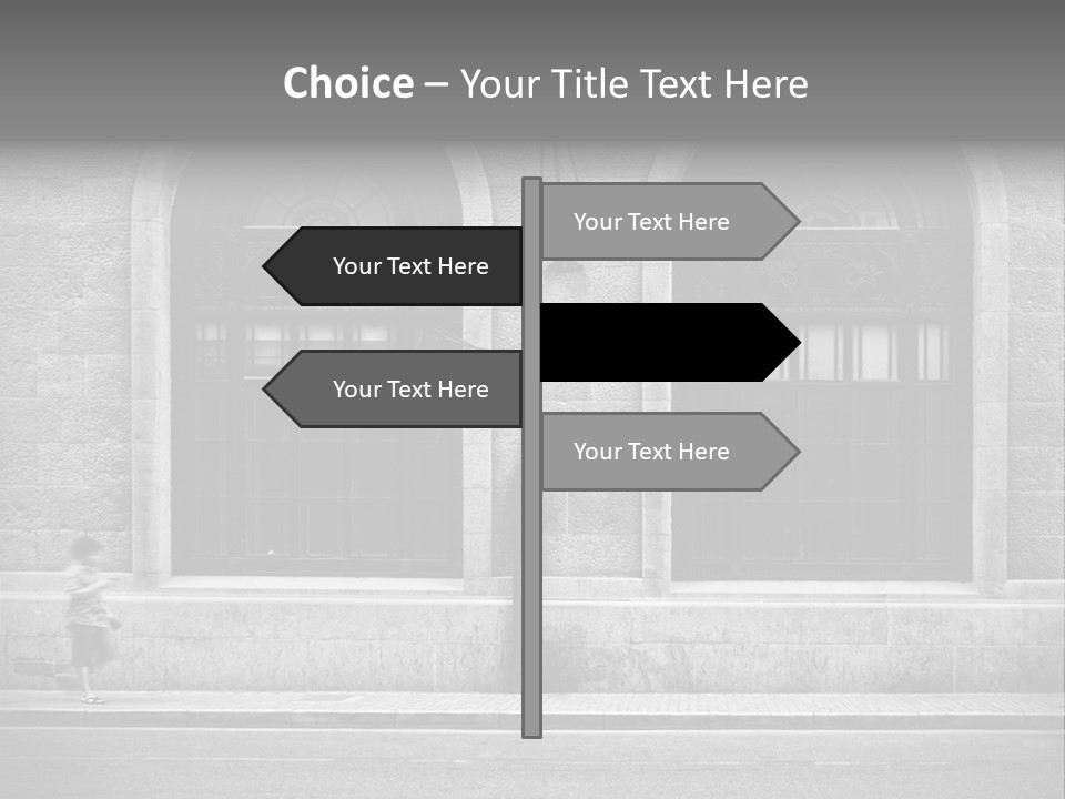 Vague Pedestrians Shanghai PowerPoint Template