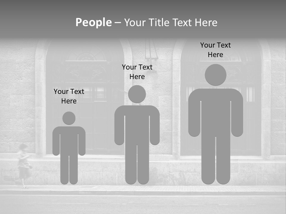 Vague Pedestrians Shanghai PowerPoint Template