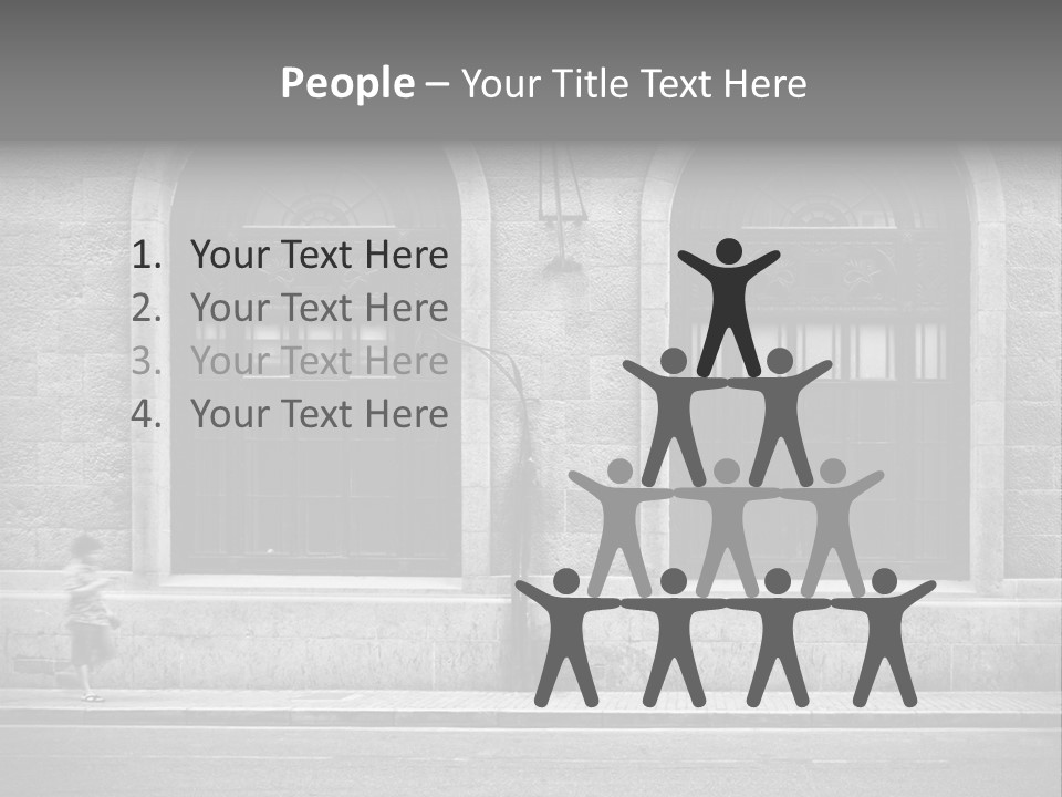 Vague Pedestrians Shanghai PowerPoint Template