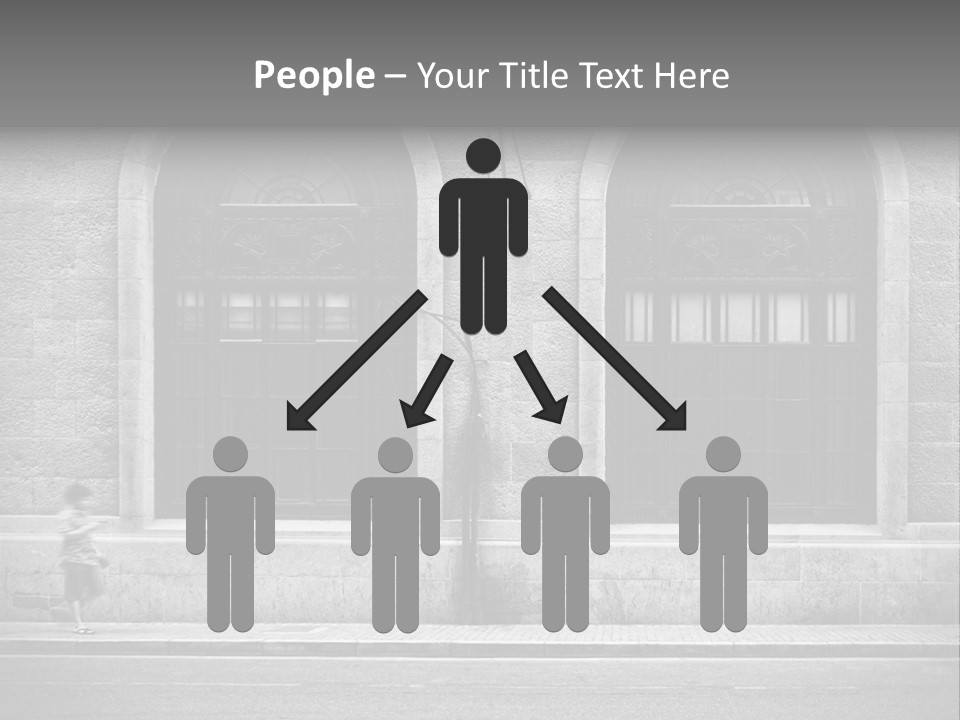 Vague Pedestrians Shanghai PowerPoint Template