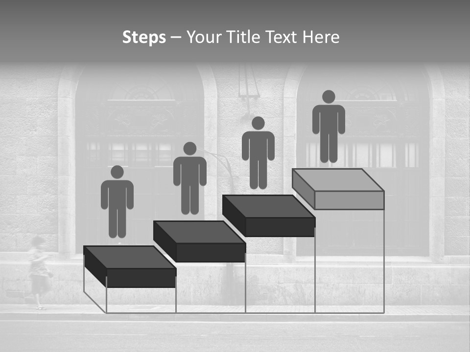 Vague Pedestrians Shanghai PowerPoint Template