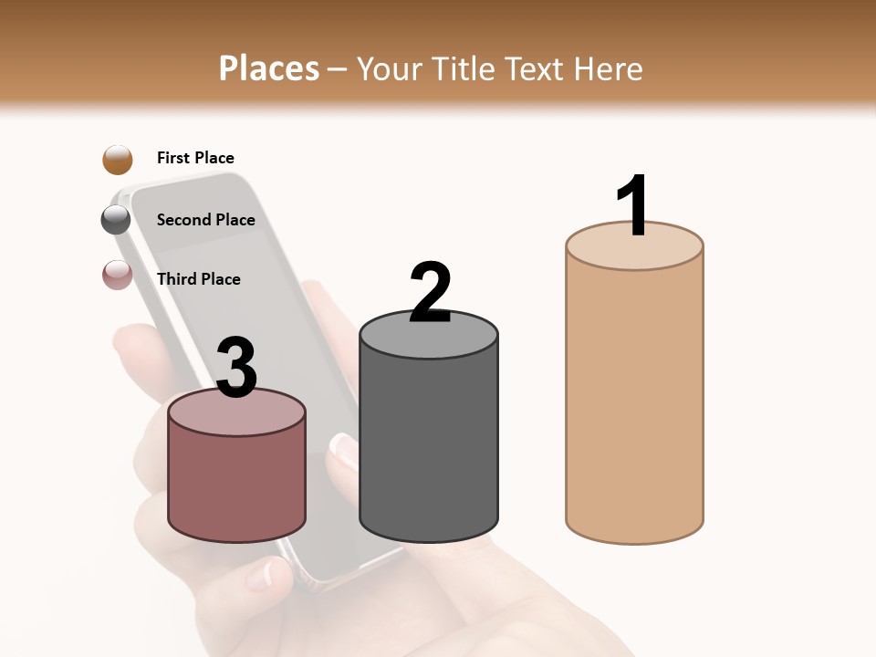 Isolated Touch Screen Background PowerPoint Template