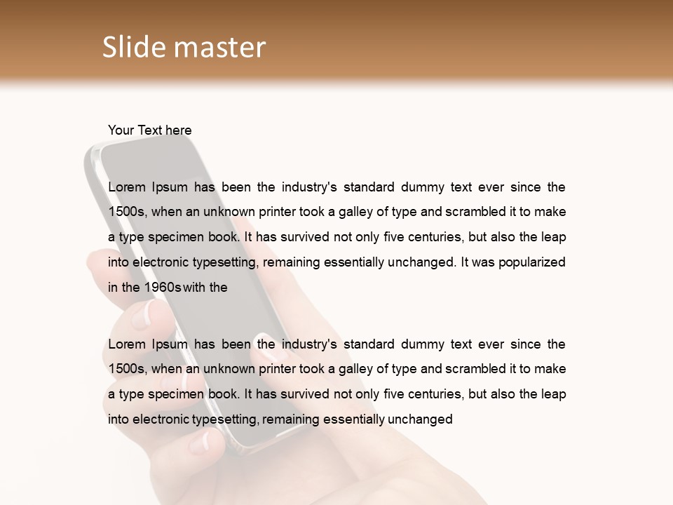 Isolated Touch Screen Background PowerPoint Template