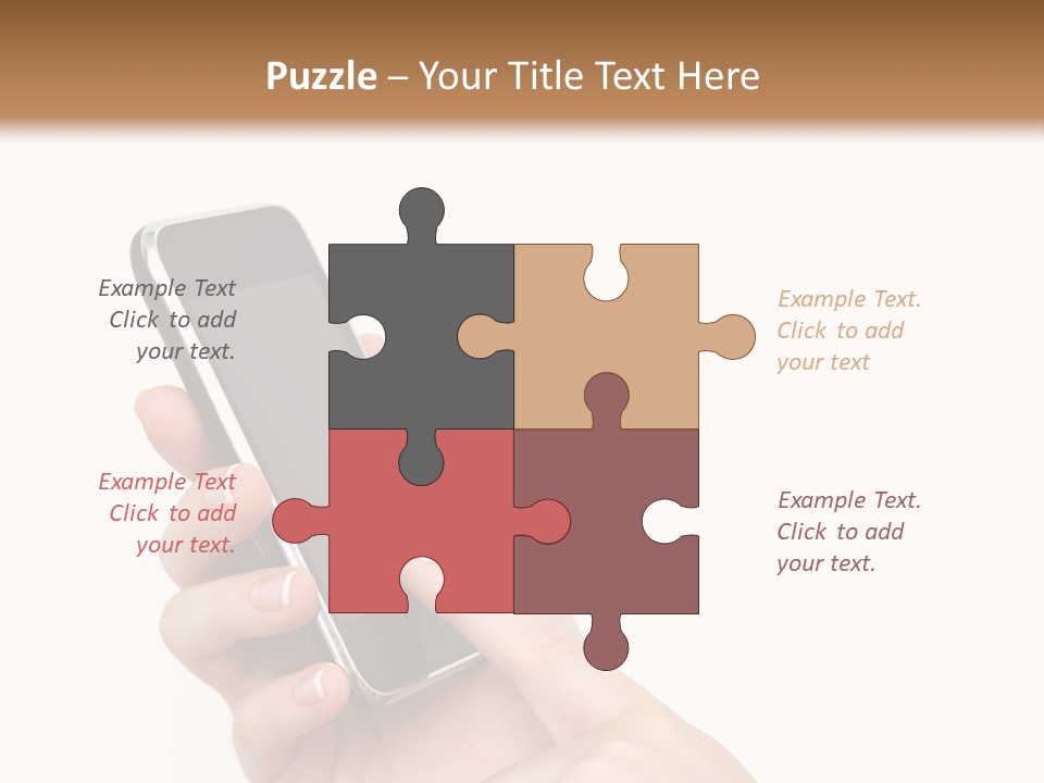 Isolated Touch Screen Background PowerPoint Template