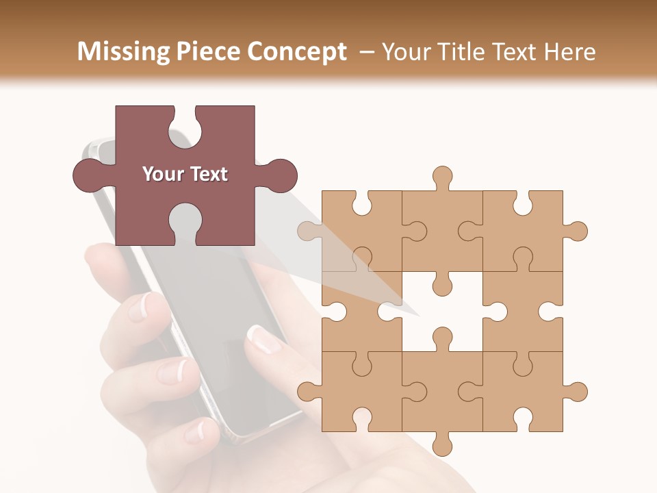 Isolated Touch Screen Background PowerPoint Template