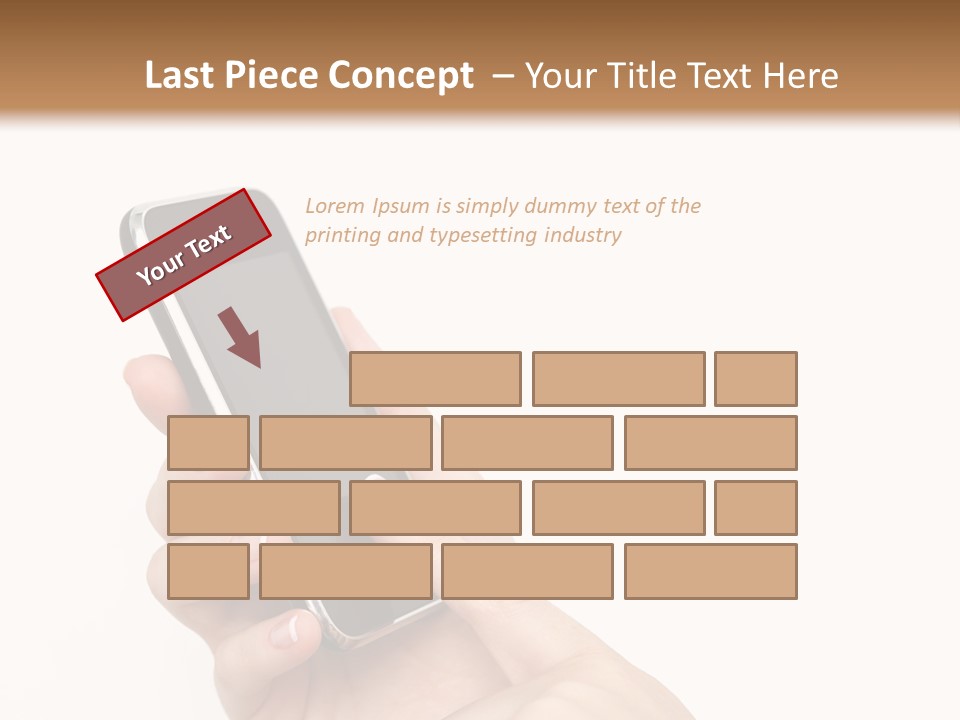 Isolated Touch Screen Background PowerPoint Template