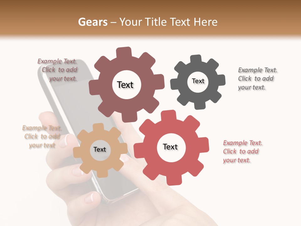 Isolated Touch Screen Background PowerPoint Template