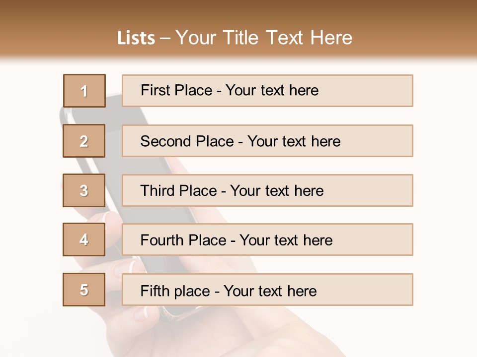 Isolated Touch Screen Background PowerPoint Template
