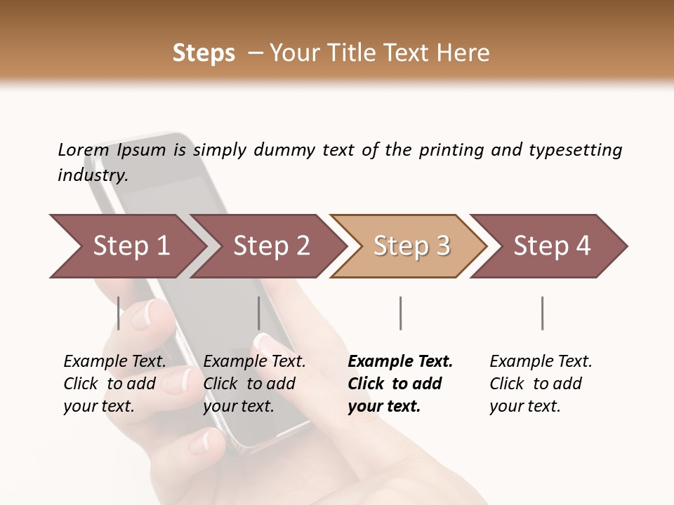 Isolated Touch Screen Background PowerPoint Template