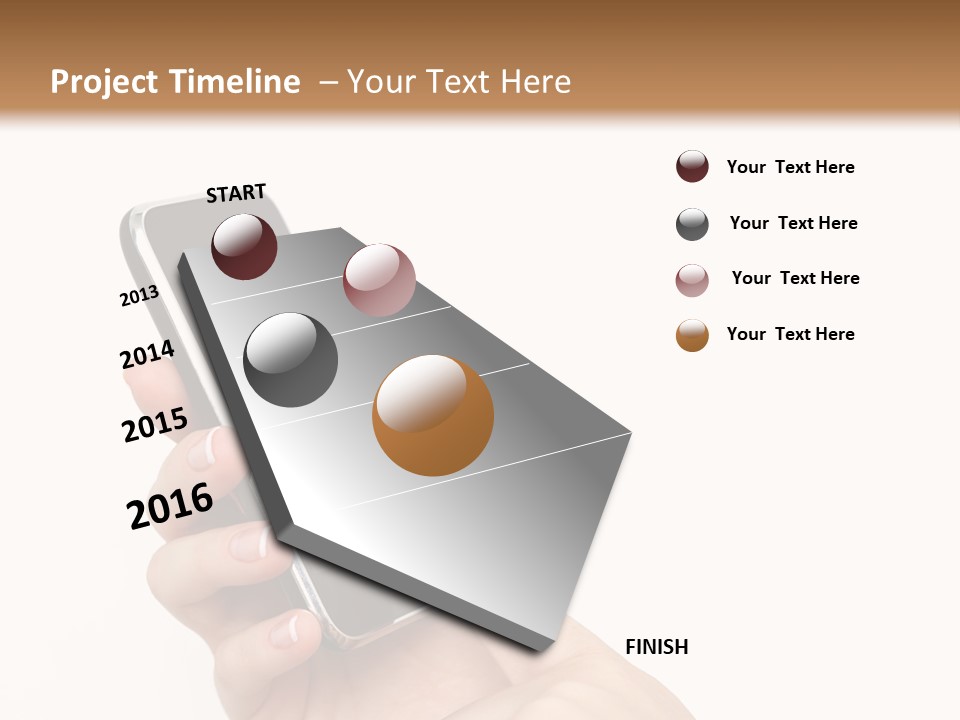 Isolated Touch Screen Background PowerPoint Template