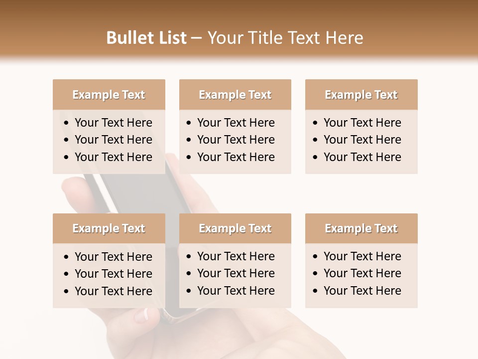 Isolated Touch Screen Background PowerPoint Template