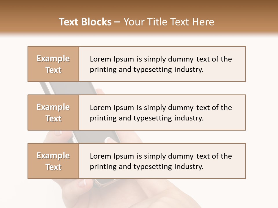 Isolated Touch Screen Background PowerPoint Template