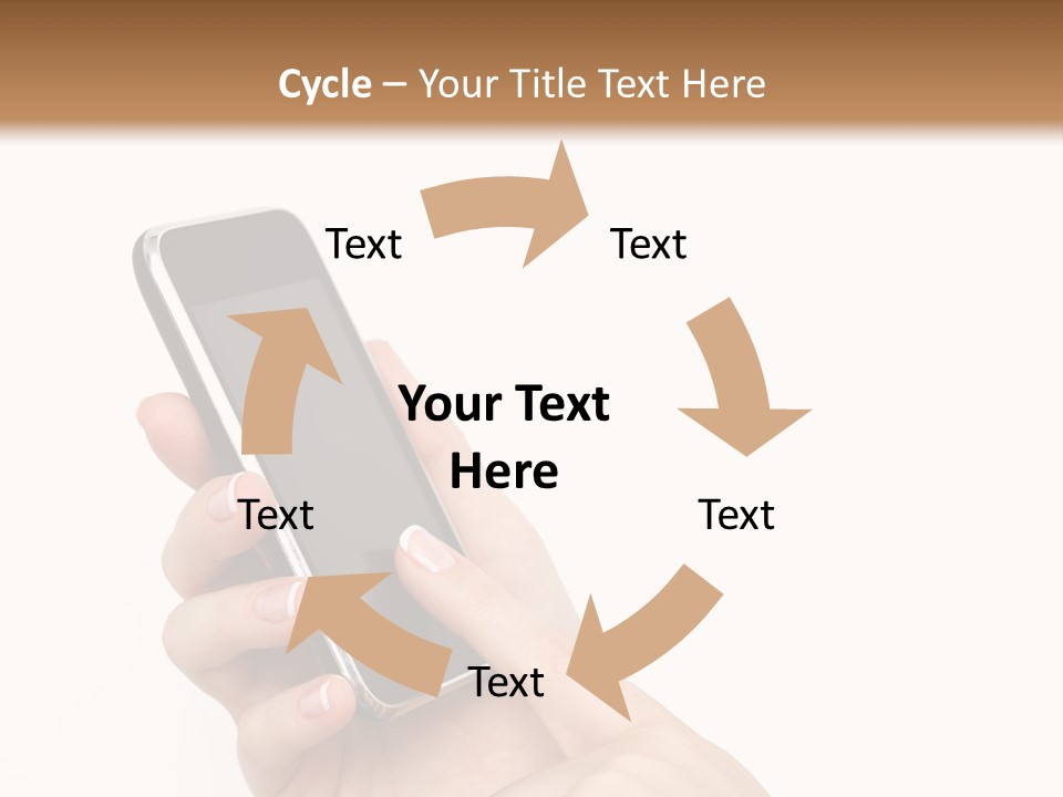 Isolated Touch Screen Background PowerPoint Template