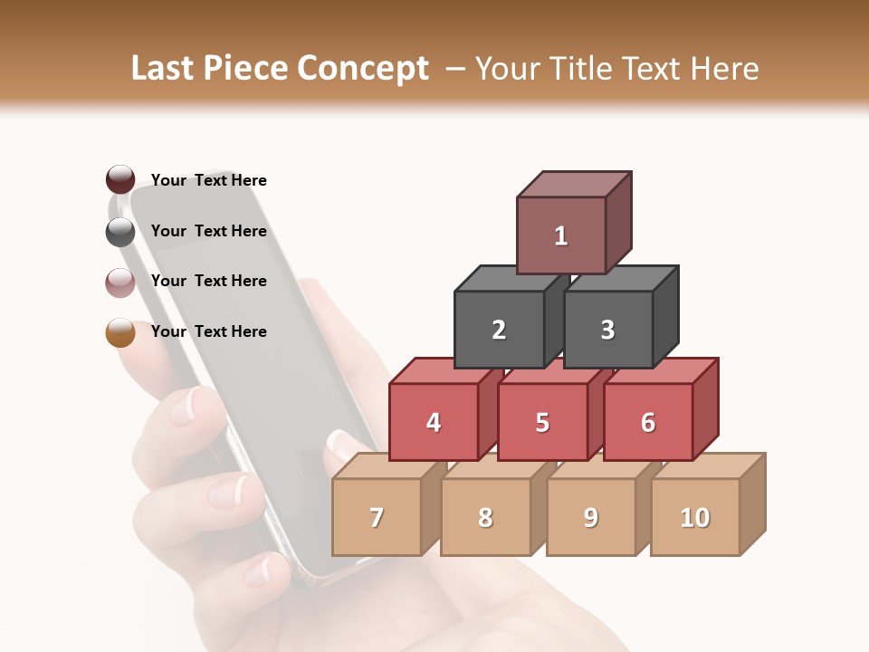 Isolated Touch Screen Background PowerPoint Template