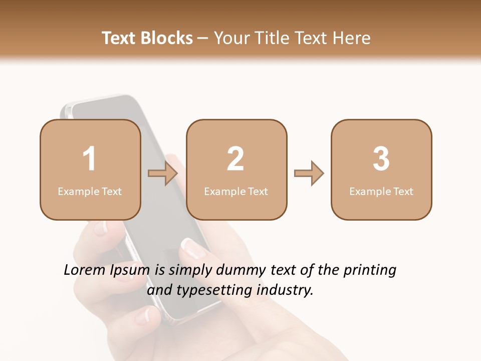 Isolated Touch Screen Background PowerPoint Template