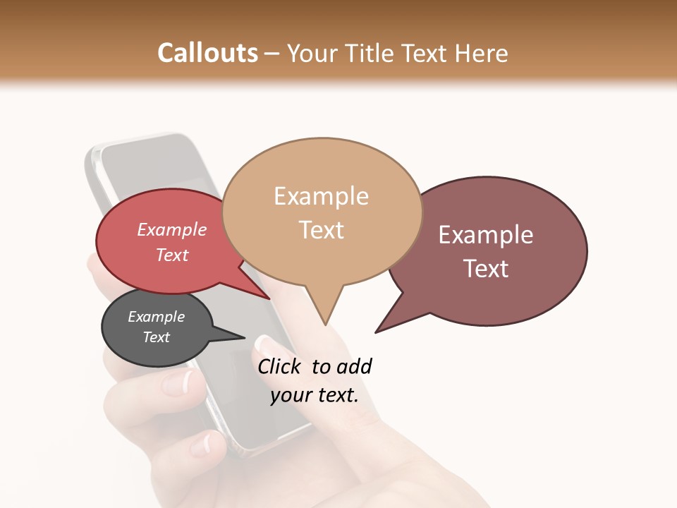 Isolated Touch Screen Background PowerPoint Template