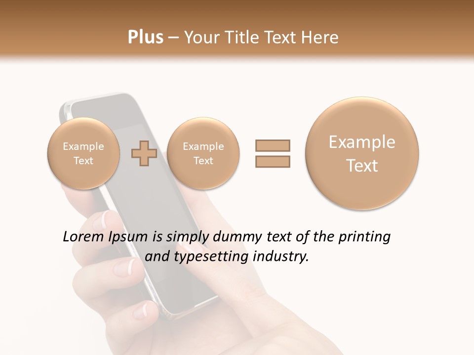 Isolated Touch Screen Background PowerPoint Template