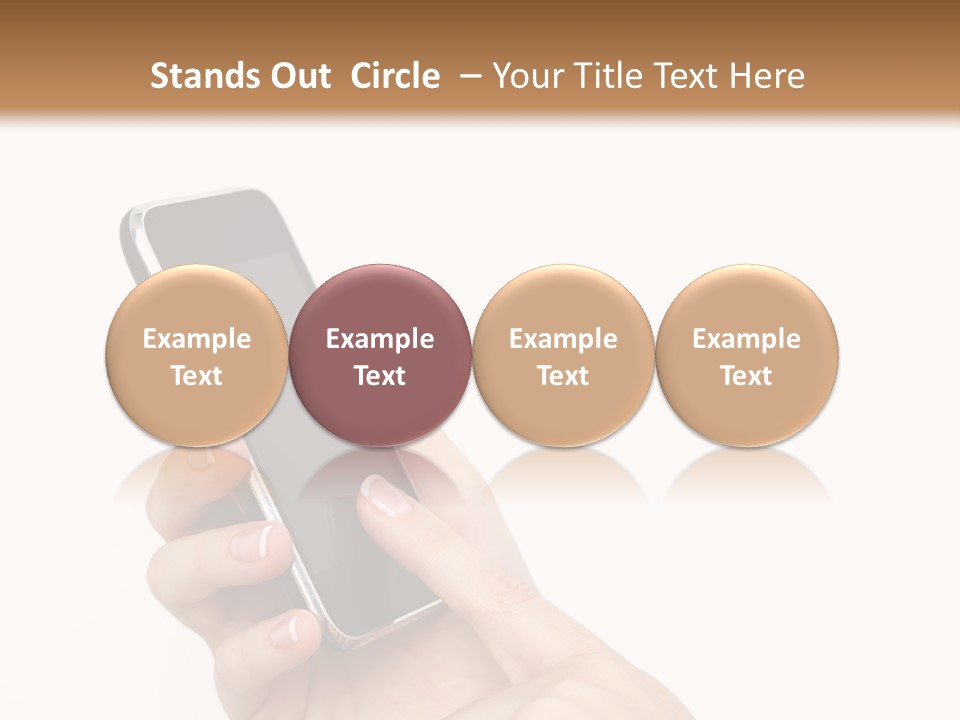 Isolated Touch Screen Background PowerPoint Template