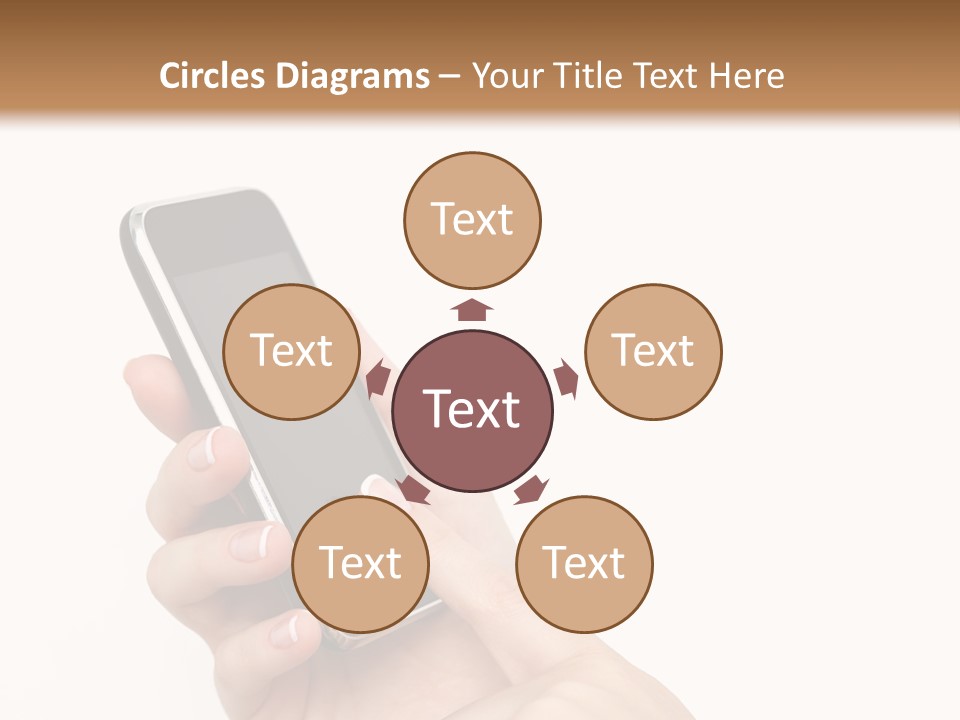 Isolated Touch Screen Background PowerPoint Template