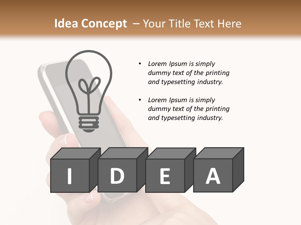 Isolated Touch Screen Background PowerPoint Template