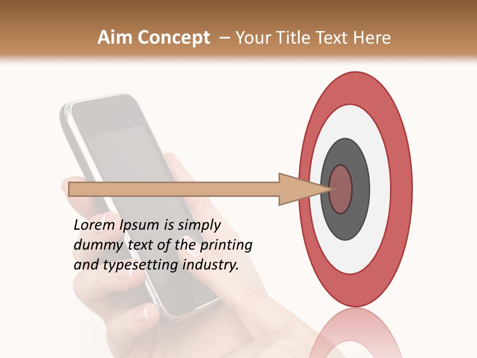 Isolated Touch Screen Background PowerPoint Template