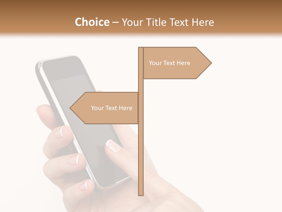 Isolated Touch Screen Background PowerPoint Template