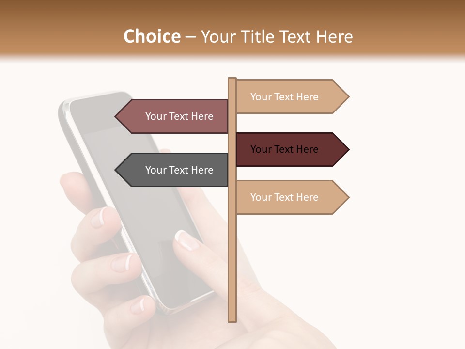 Isolated Touch Screen Background PowerPoint Template