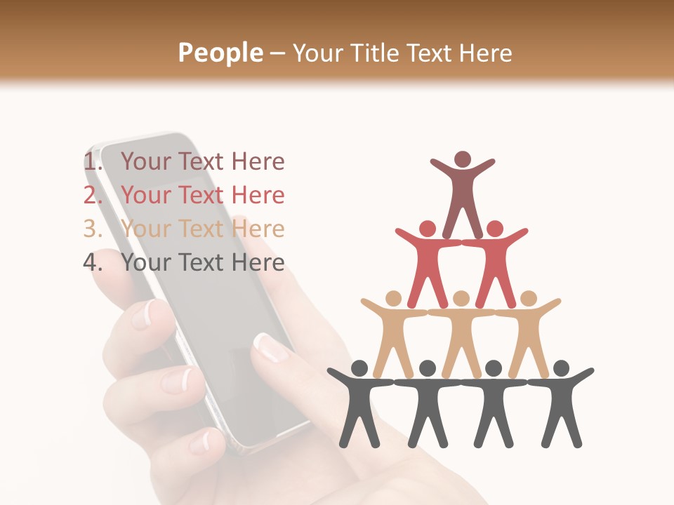 Isolated Touch Screen Background PowerPoint Template