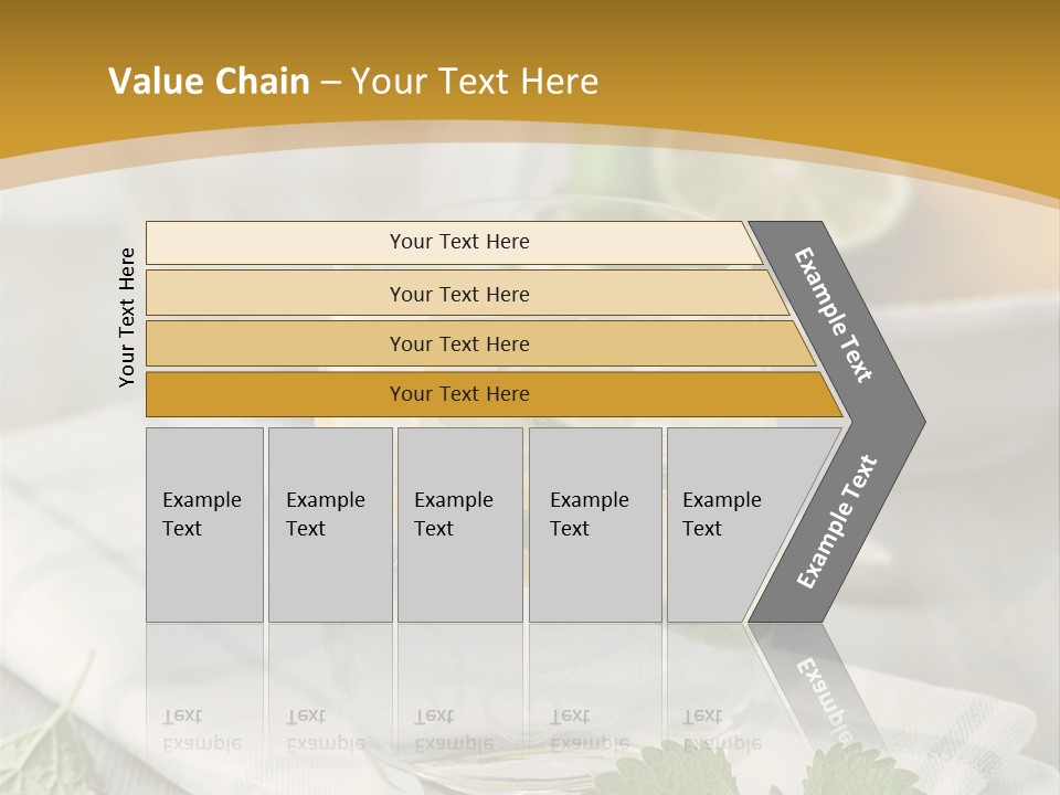Cold Drink Close Up Lemon Slices PowerPoint Template
