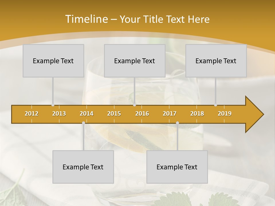 Cold Drink Close Up Lemon Slices PowerPoint Template