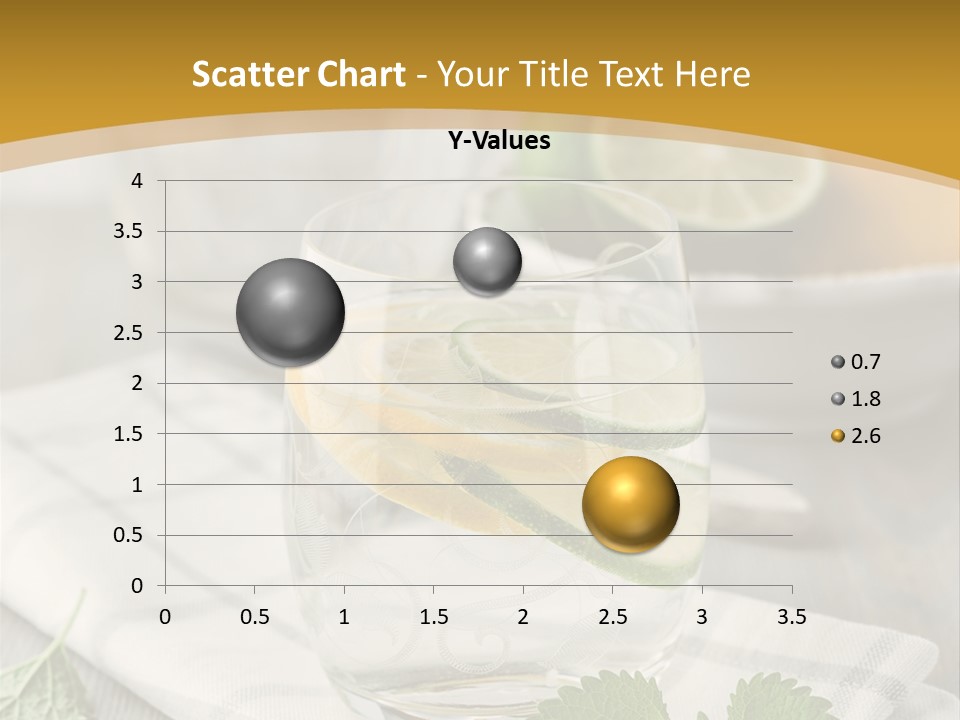 Cold Drink Close Up Lemon Slices PowerPoint Template