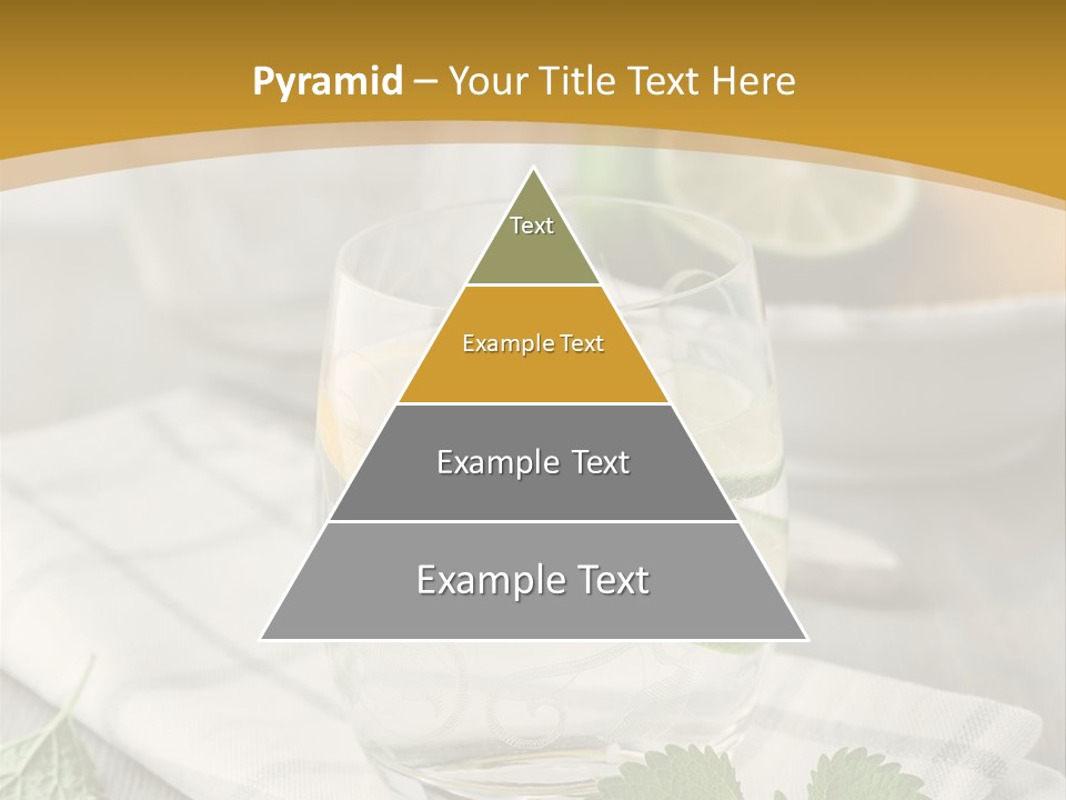 Cold Drink Close Up Lemon Slices PowerPoint Template