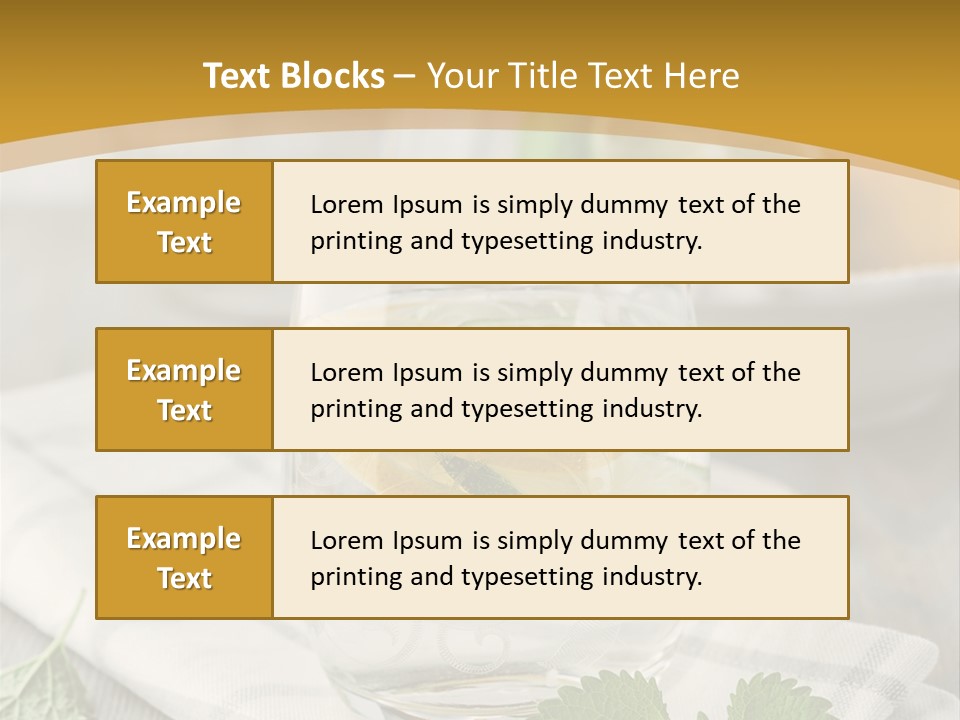 Cold Drink Close Up Lemon Slices PowerPoint Template